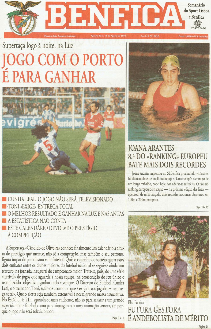 jornal o benfica 2652 1993-08-11